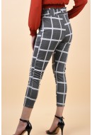 Pantaloni Dama Sister Point Cen-Pa2 Black/Cream Checks